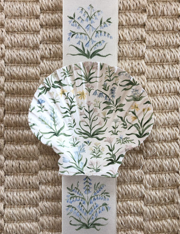 Seashell No. 5: Pastel Botanicals on Ivory