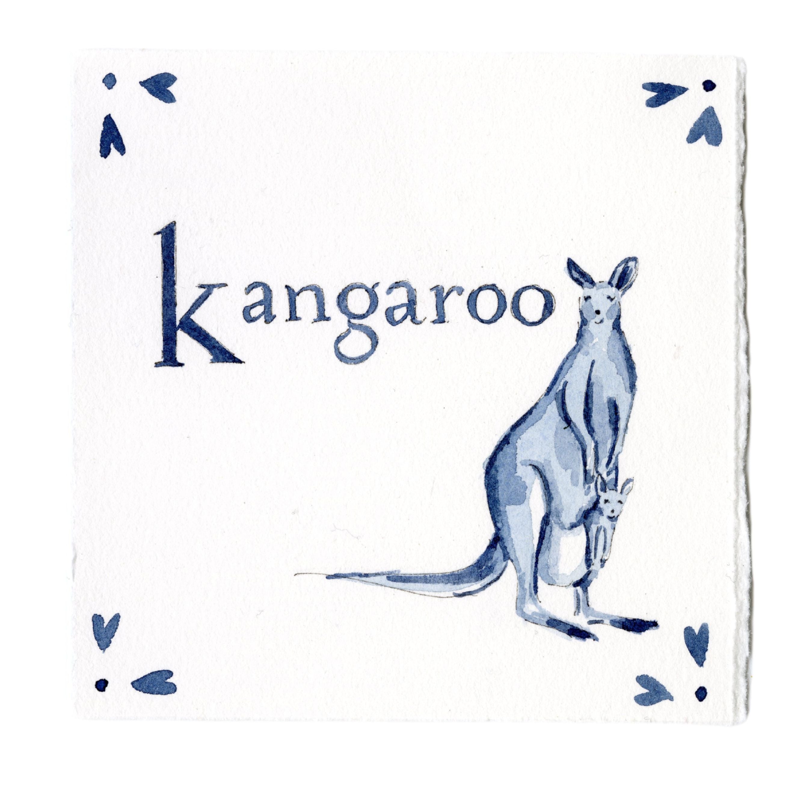 Original "K-angaroo" Watercolor Painting