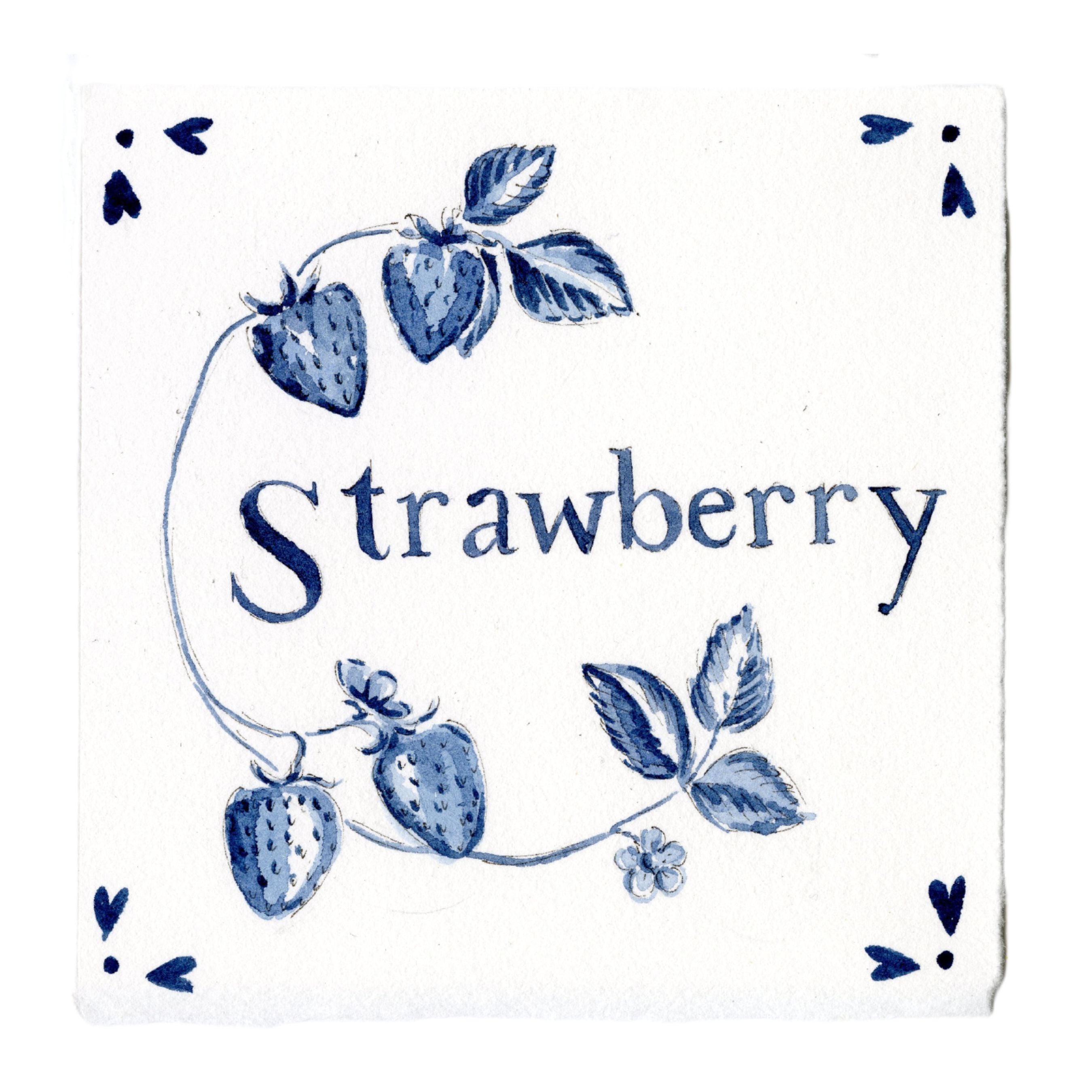 Original "S-trawberry" Watercolor Painting