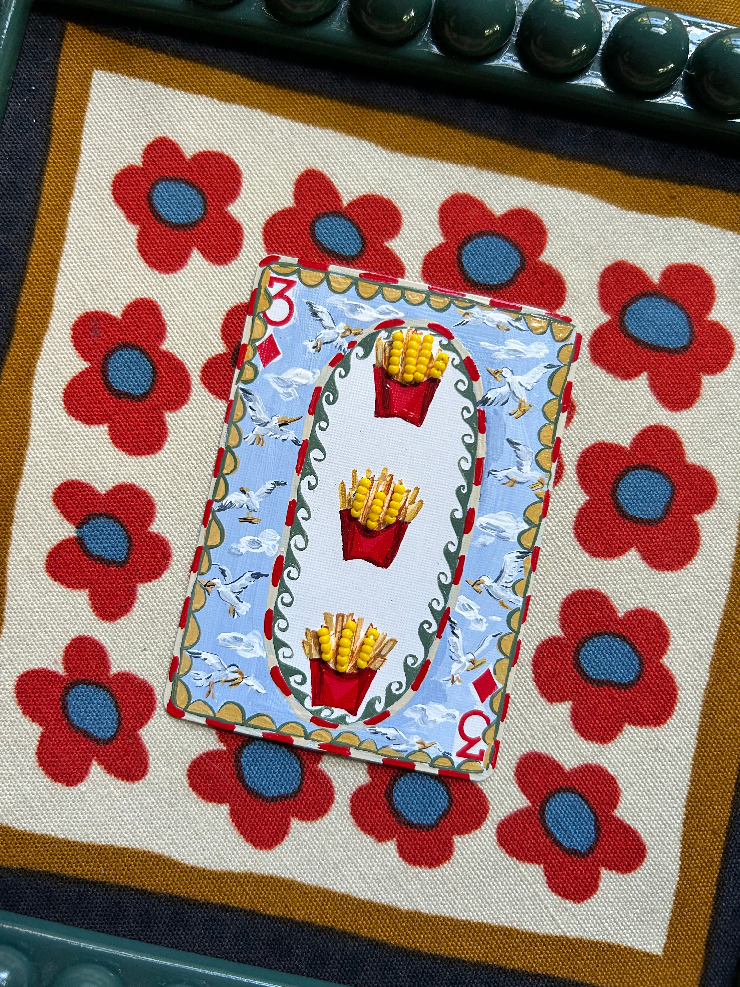 Three of Diamonds- Playing Card Series