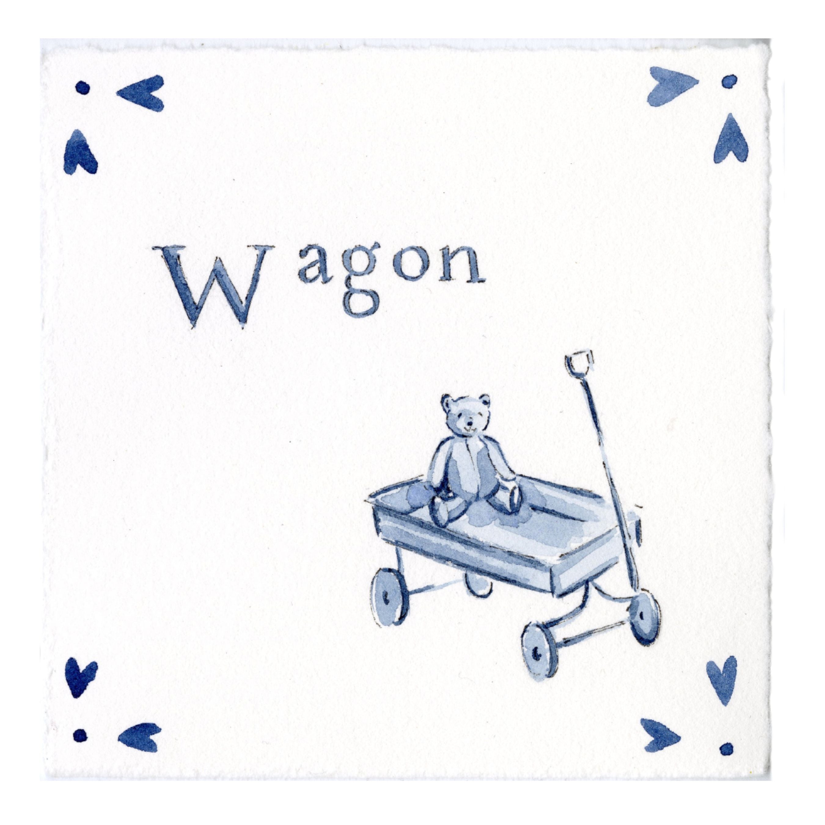 Original "W-agon " Watercolor Painting