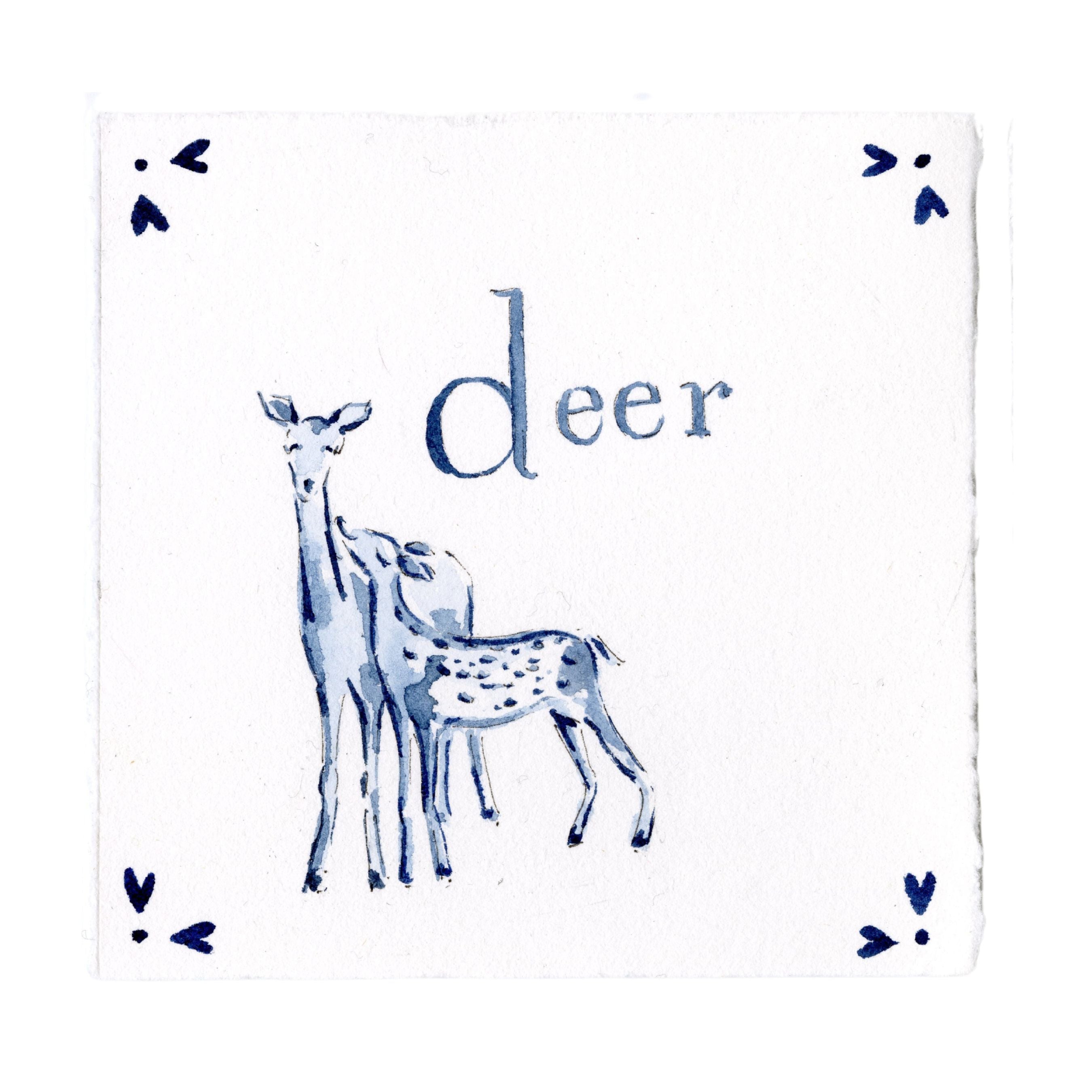 Original "D-eer" Watercolor Painting