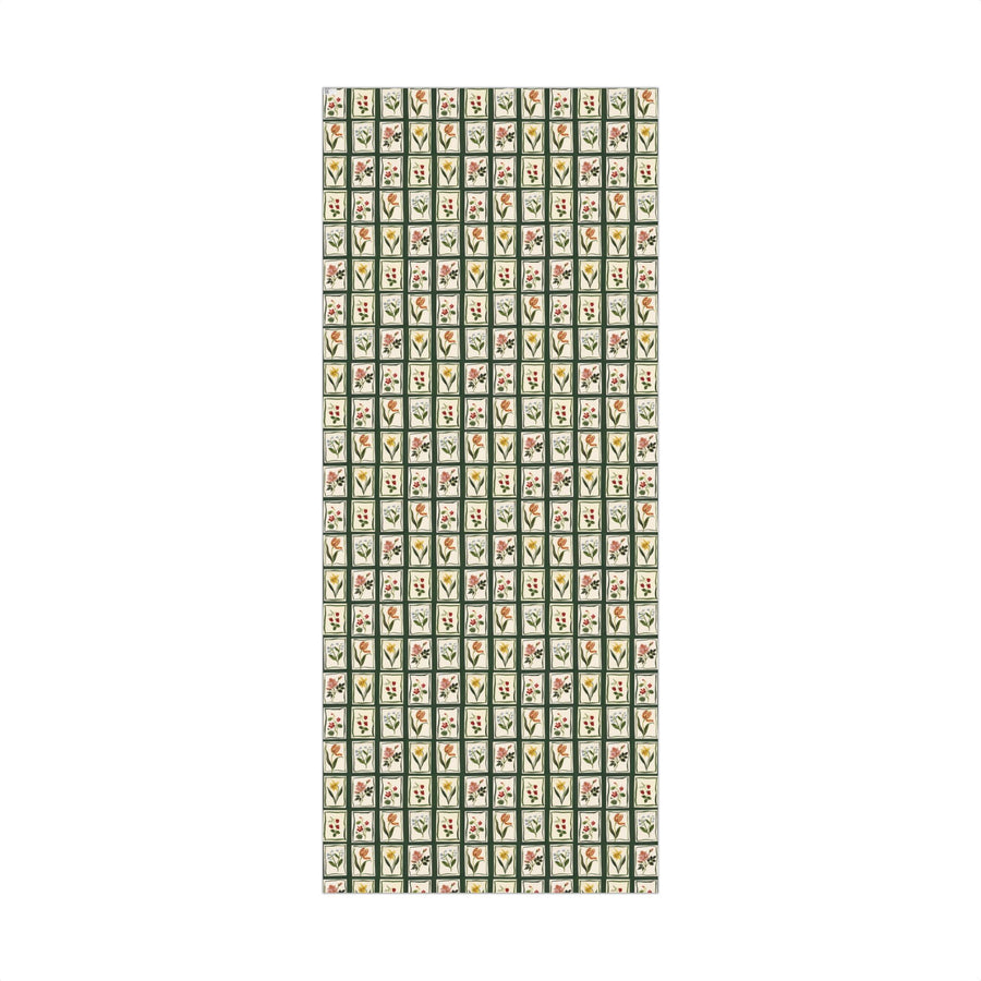 Botanical Grid Wrapping Paper