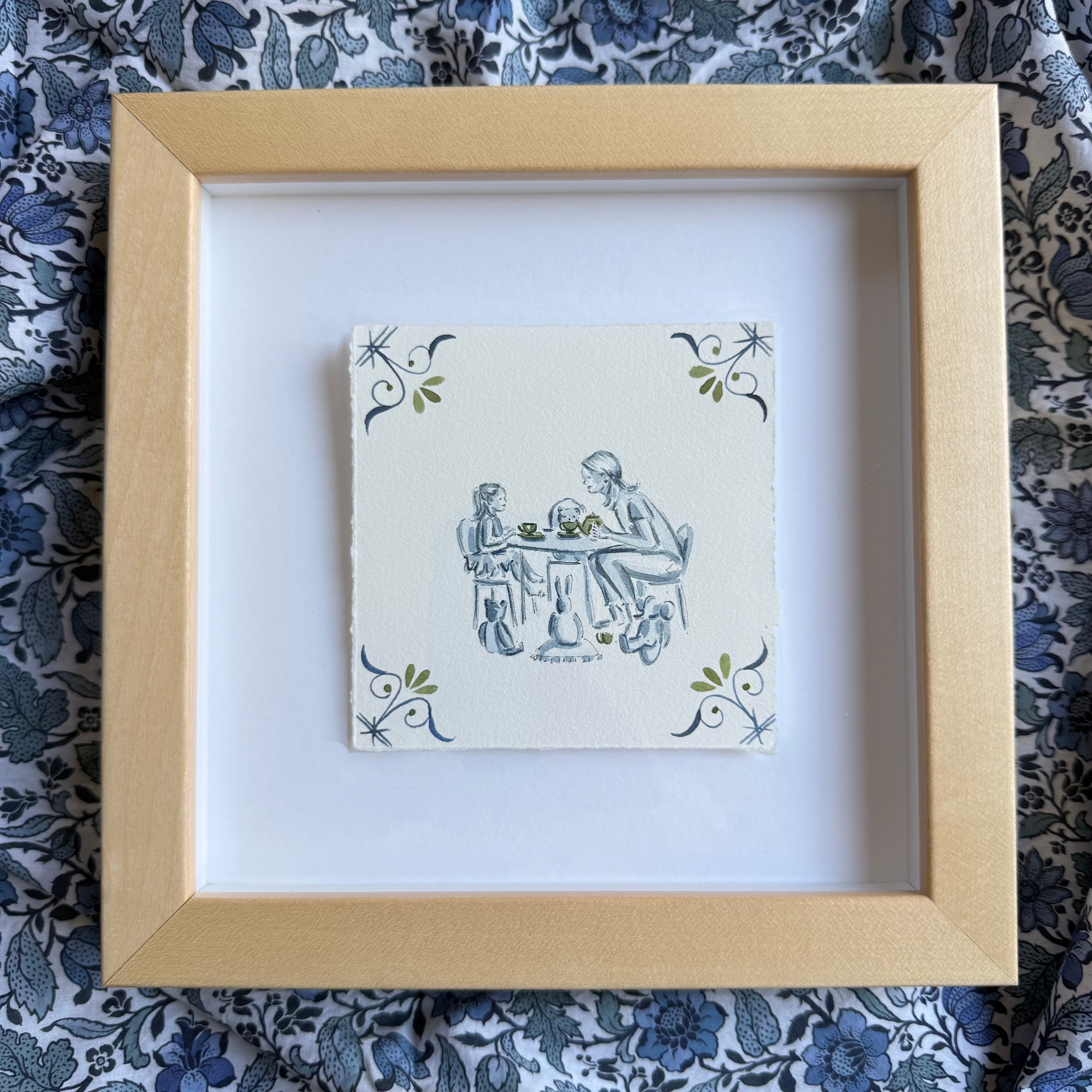 Modern Motherhood 58 (Tea Party), Framed