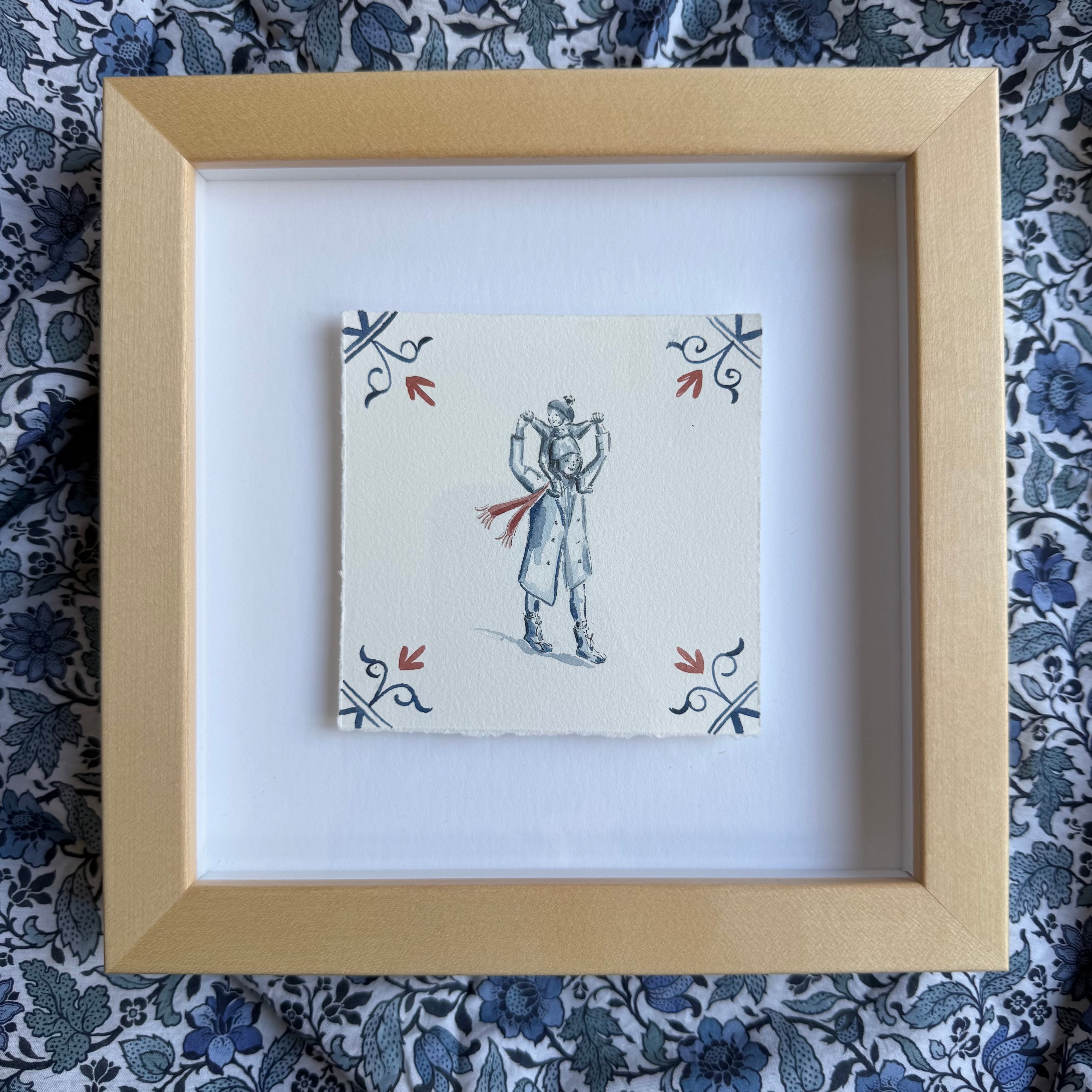 Modern Motherhood 64 (Top of the World), Framed