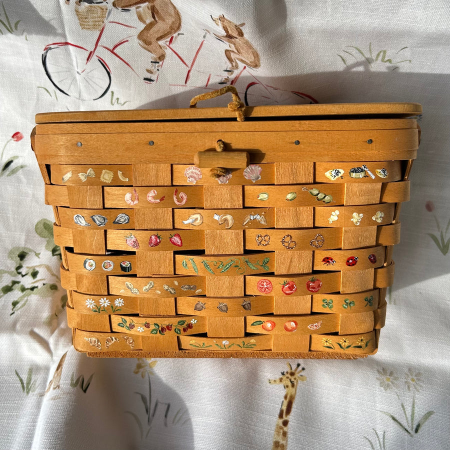 Painted Picnic Basket