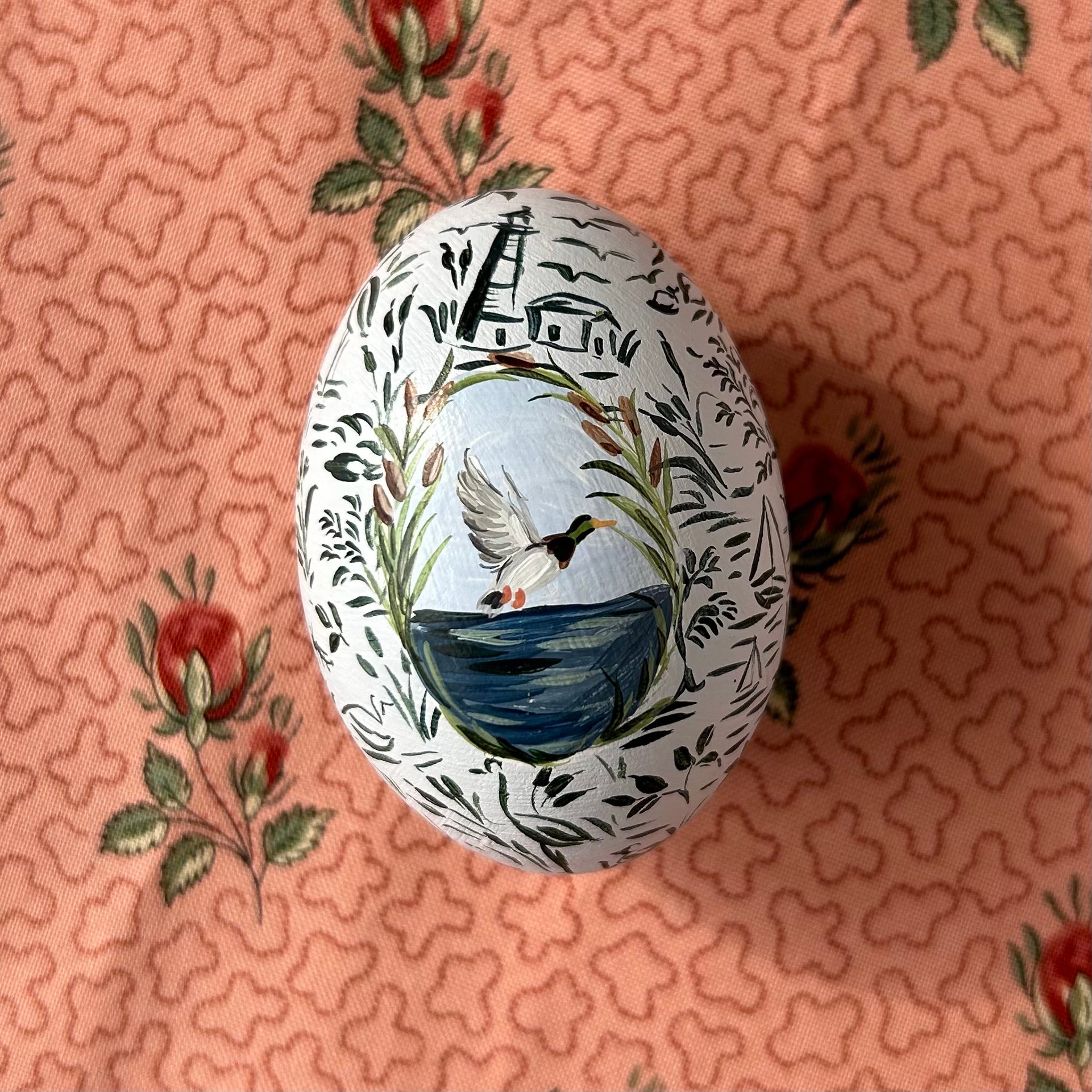 Mallard Toile Egg