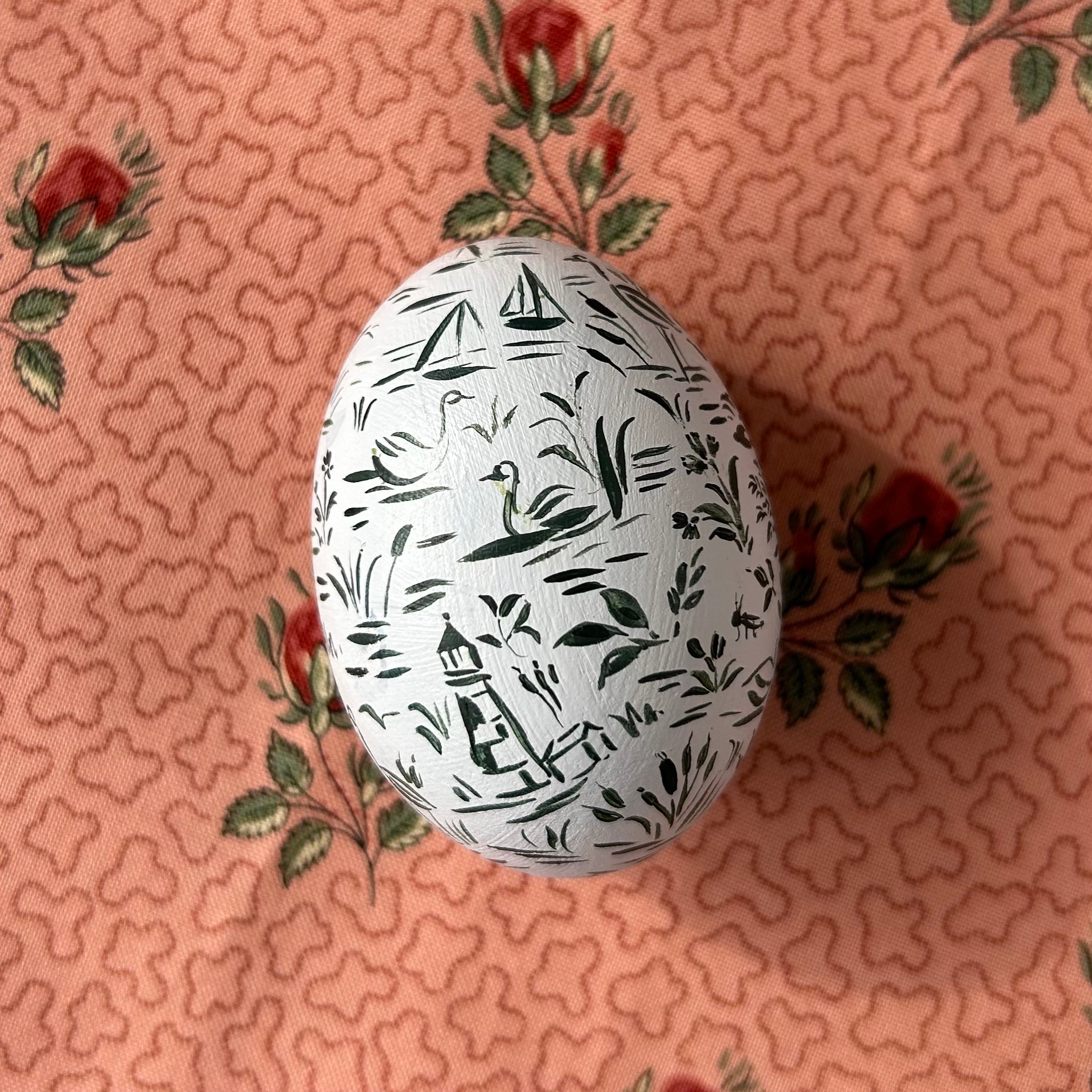 Mallard Toile Egg