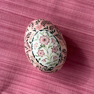 Pink Blockprint Egg