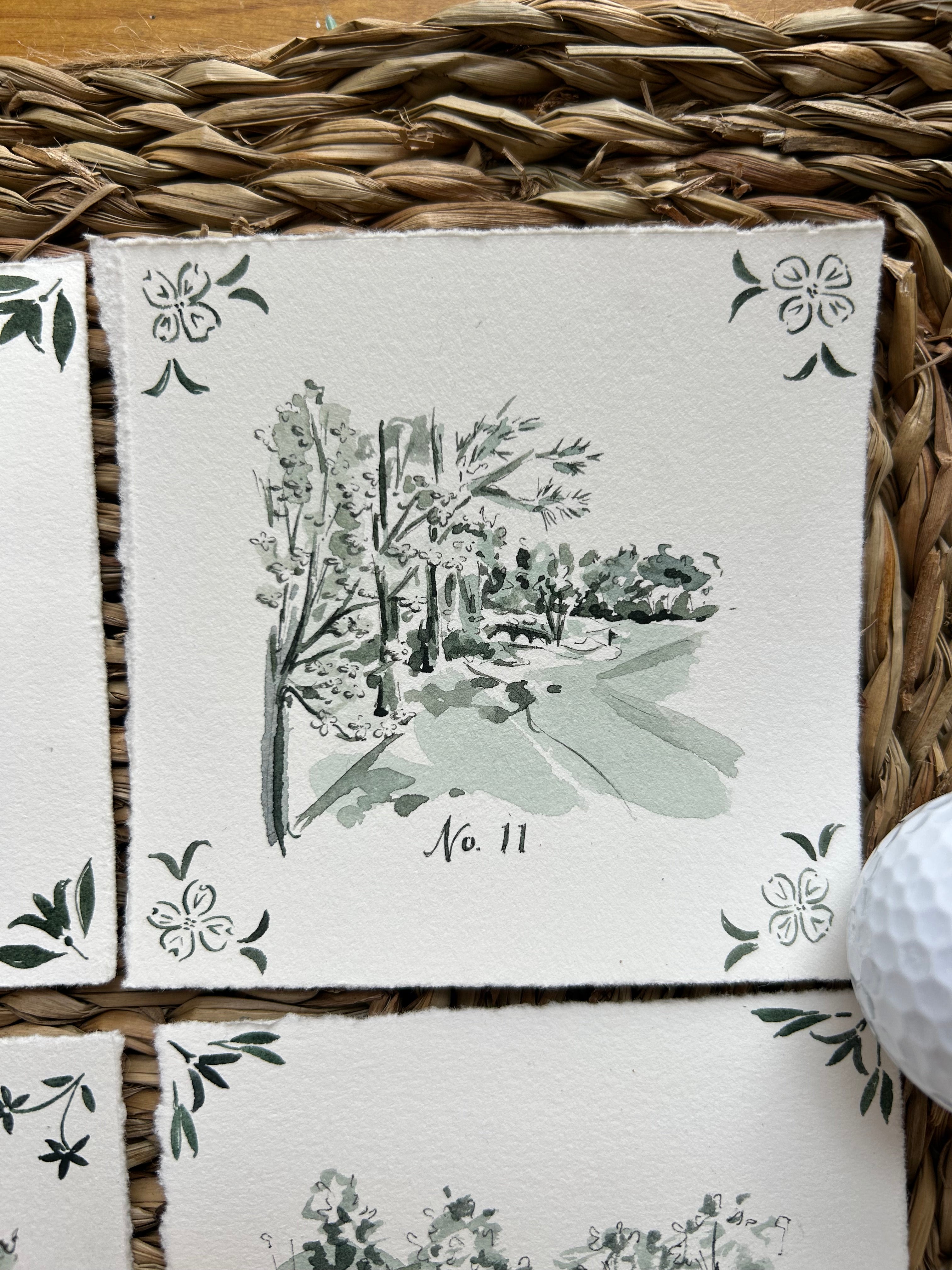 Original Augusta National Holes 10-13- Set of Four