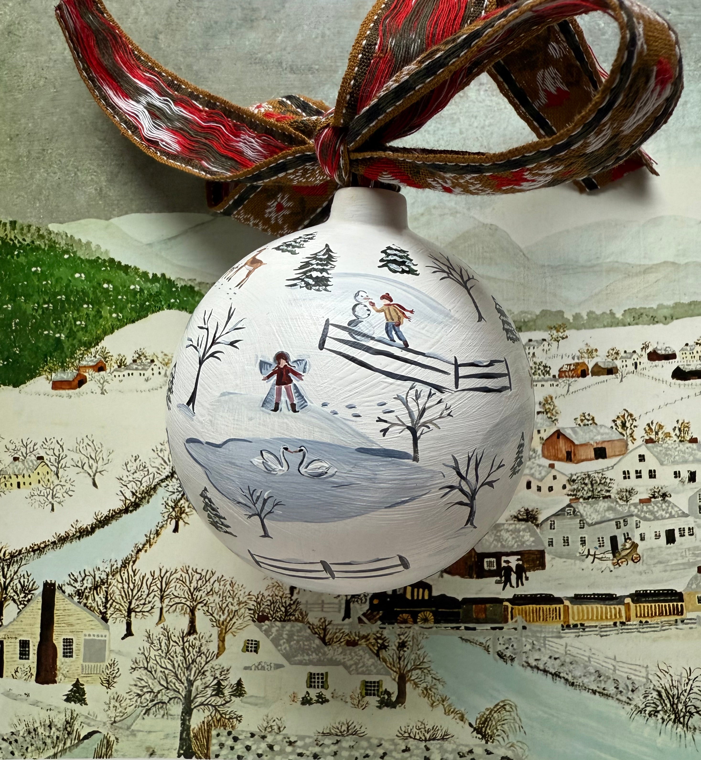 Winter on the Farm Ornament