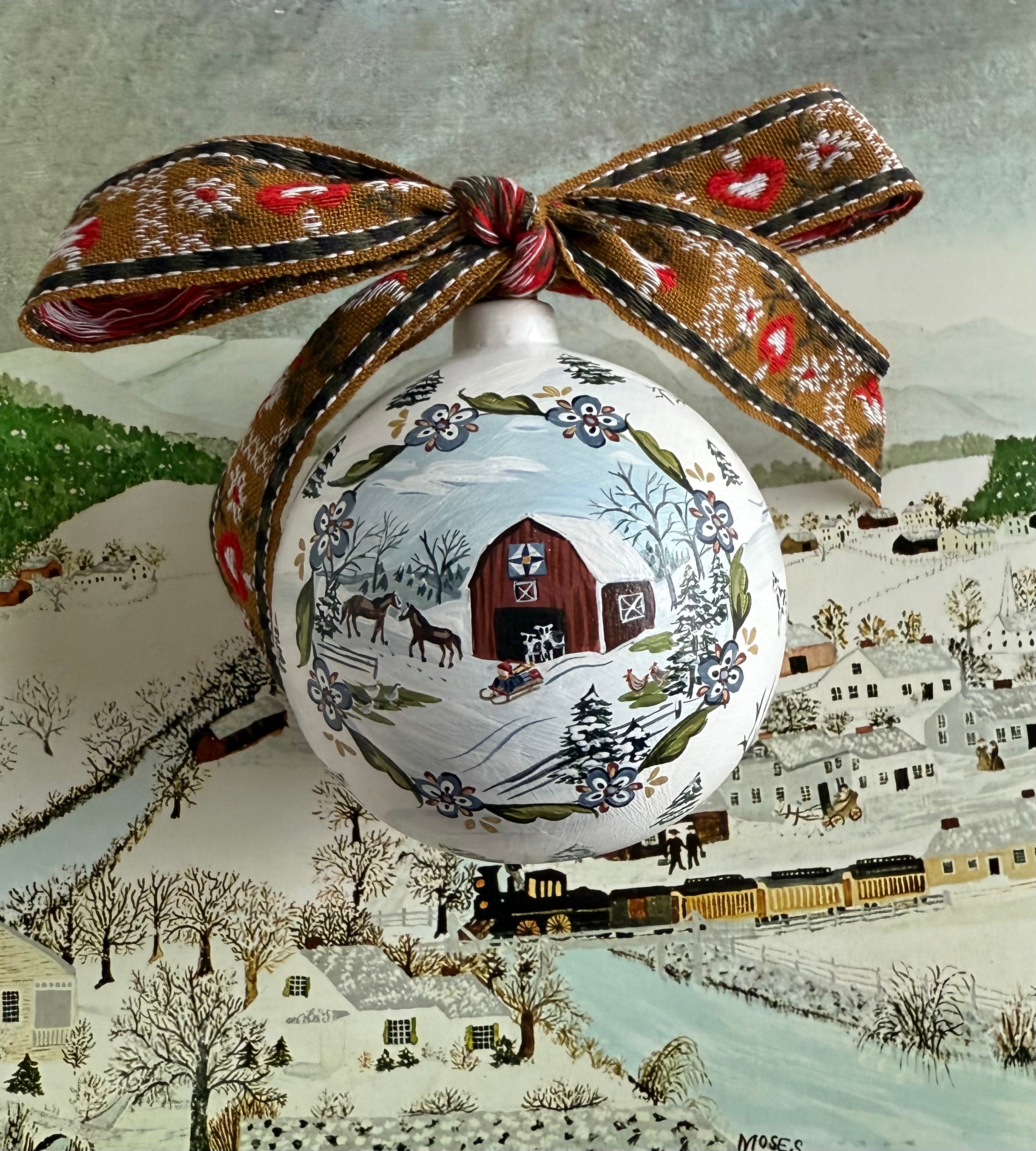 Winter on the Farm Ornament