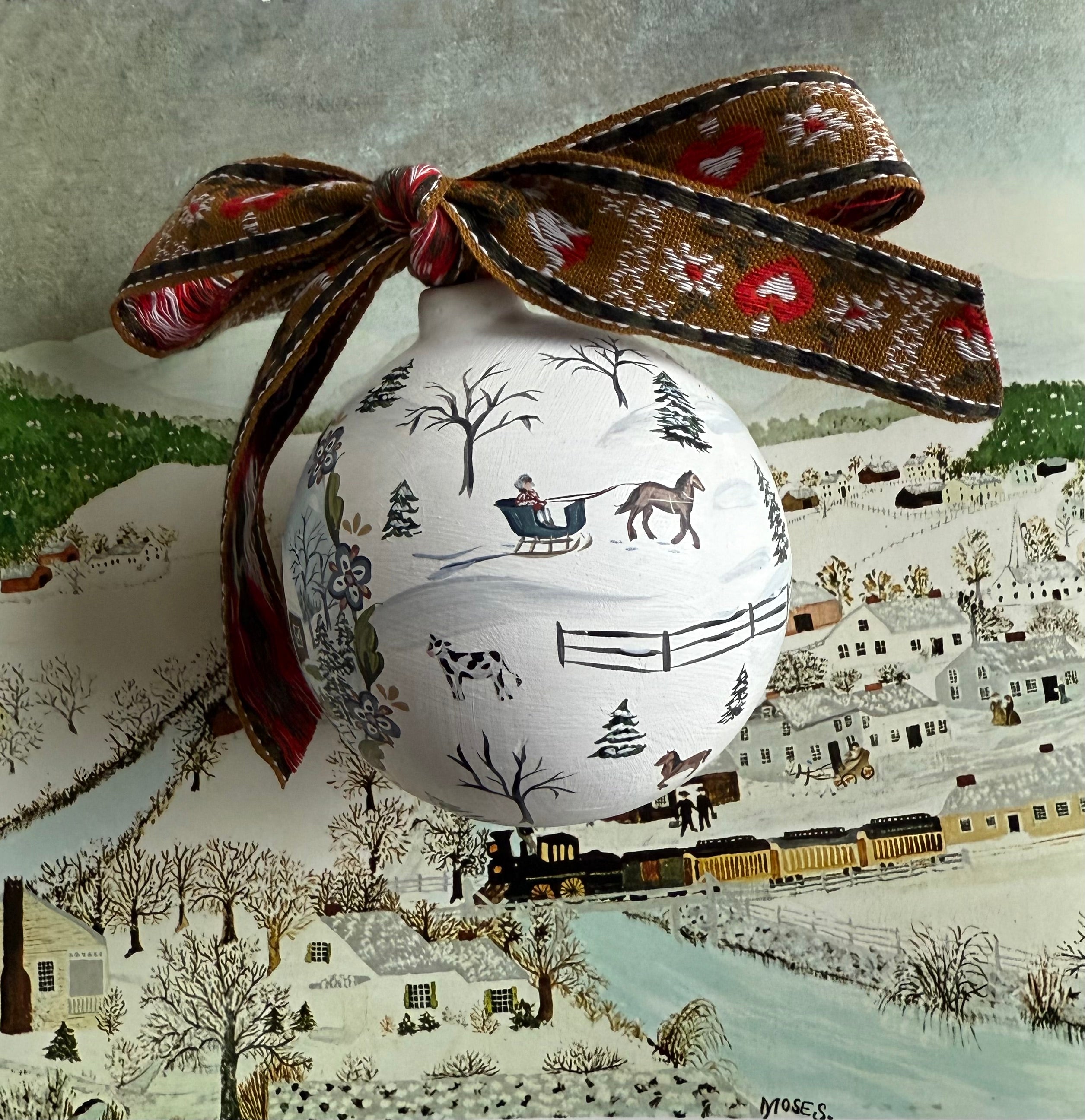 Winter on the Farm Ornament