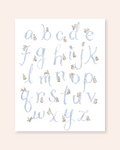 Alphabunnies Blue Print