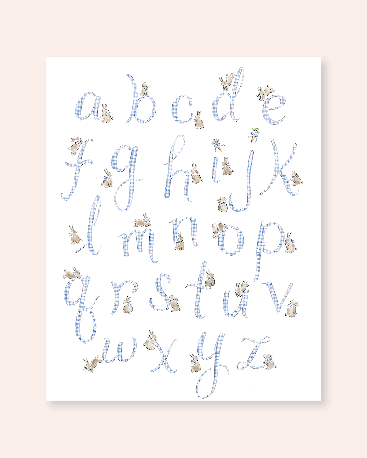 Alphabunnies Blue Print