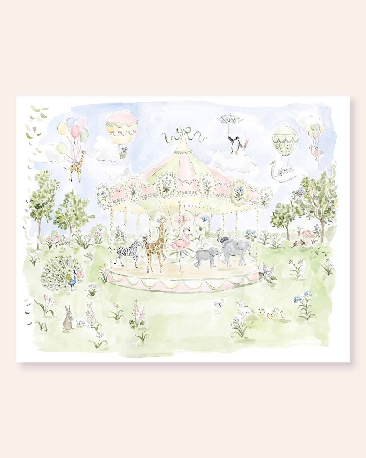 Zoo Carousel Print