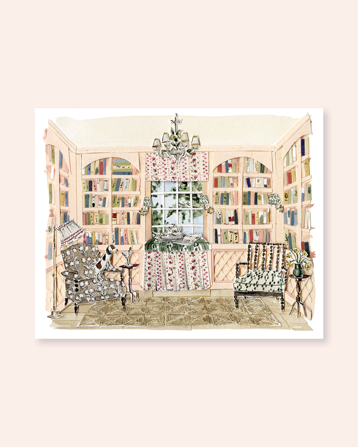 Dollhouse Library Print