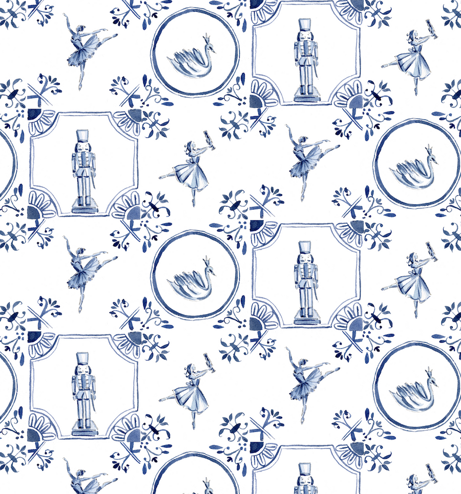 Delft Nutcracker Wrapping Paper