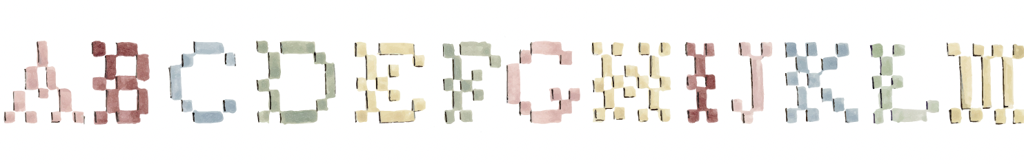 Alphabet Sampler Grosgrain Ribbon