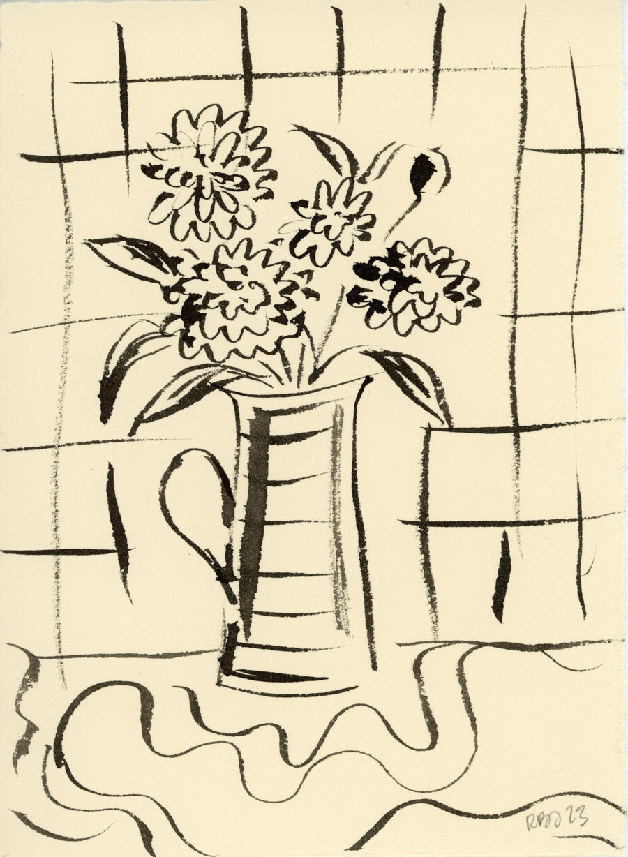 Ink Floral Still Life No. 3