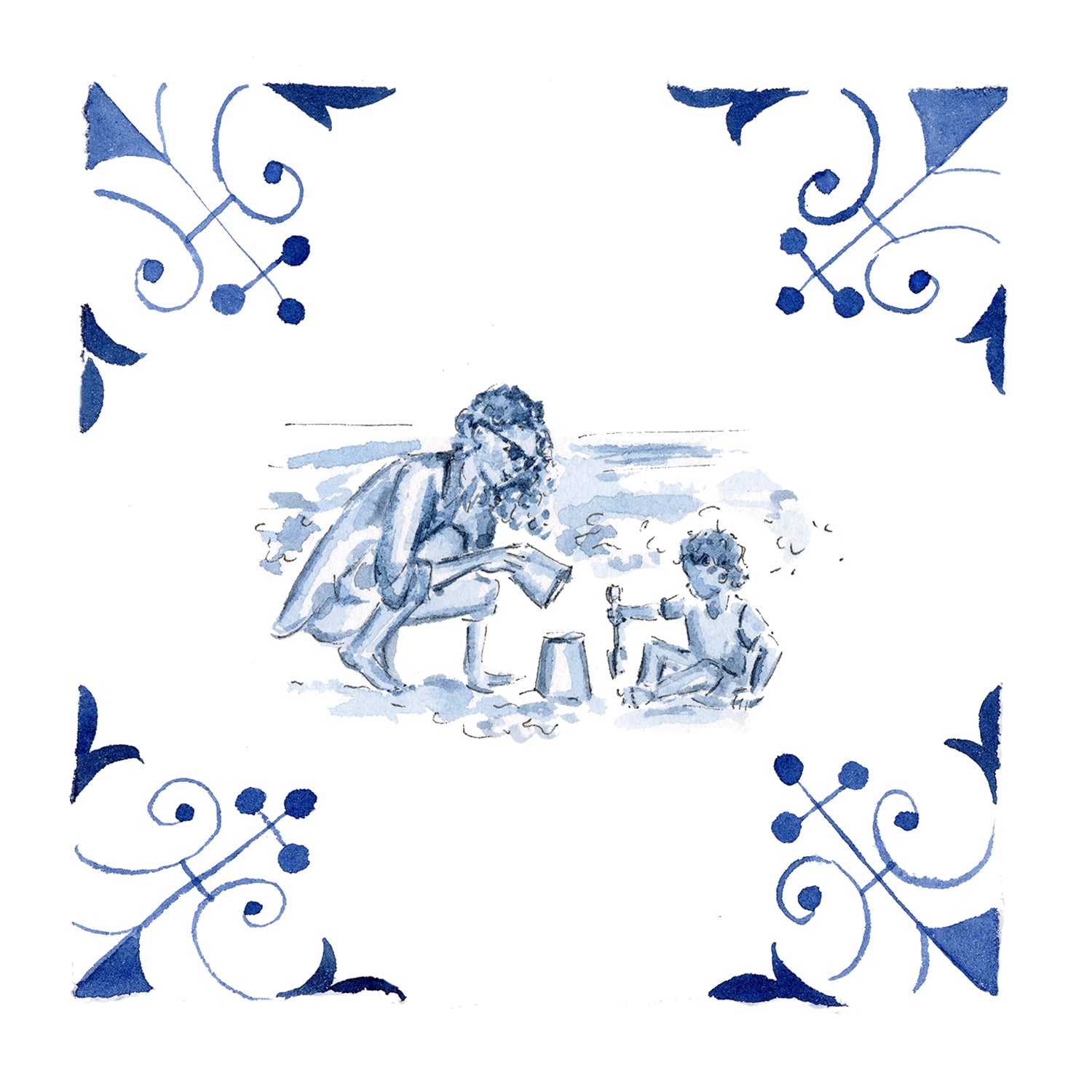 Modern Motherhood: Sandcastle