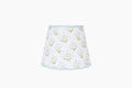 Large Cornflower Scalloped Lampshade, Blue Trim