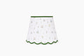 Large Lilium Scalloped Lampshade, Green Trim