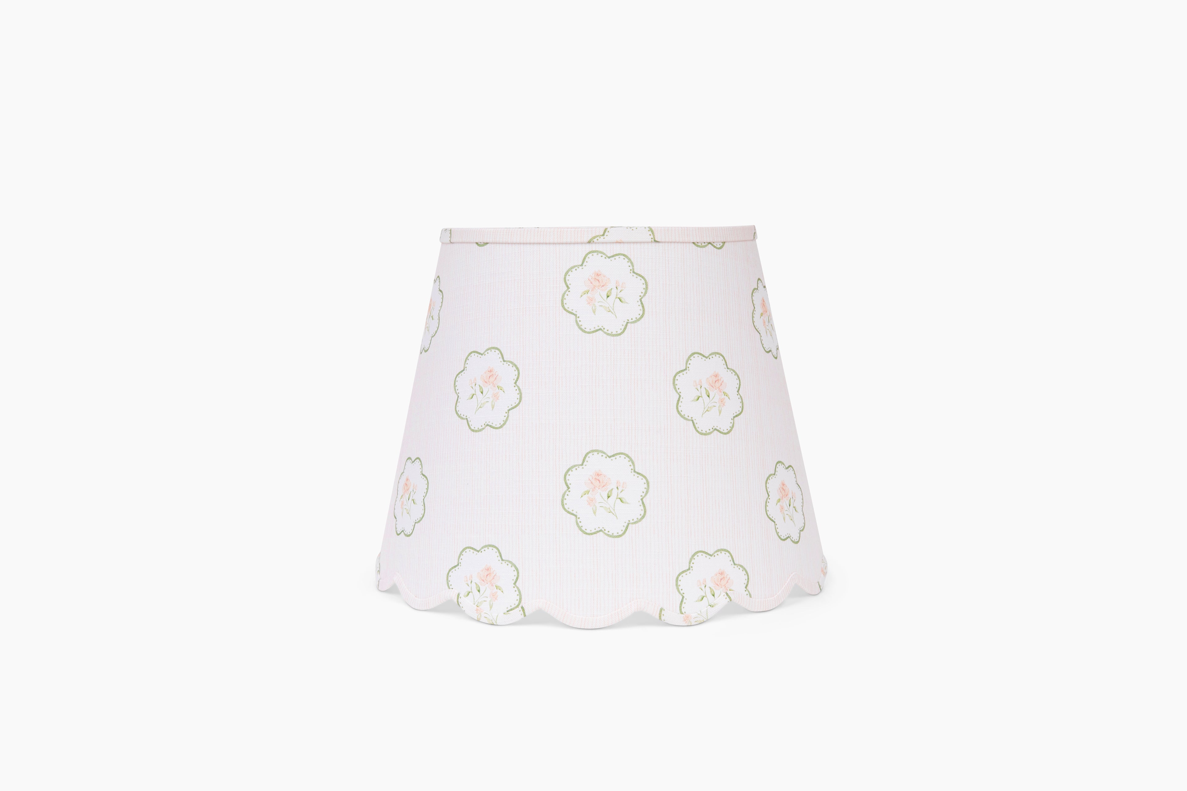 Large Rosa Pink Scalloped Lampshade