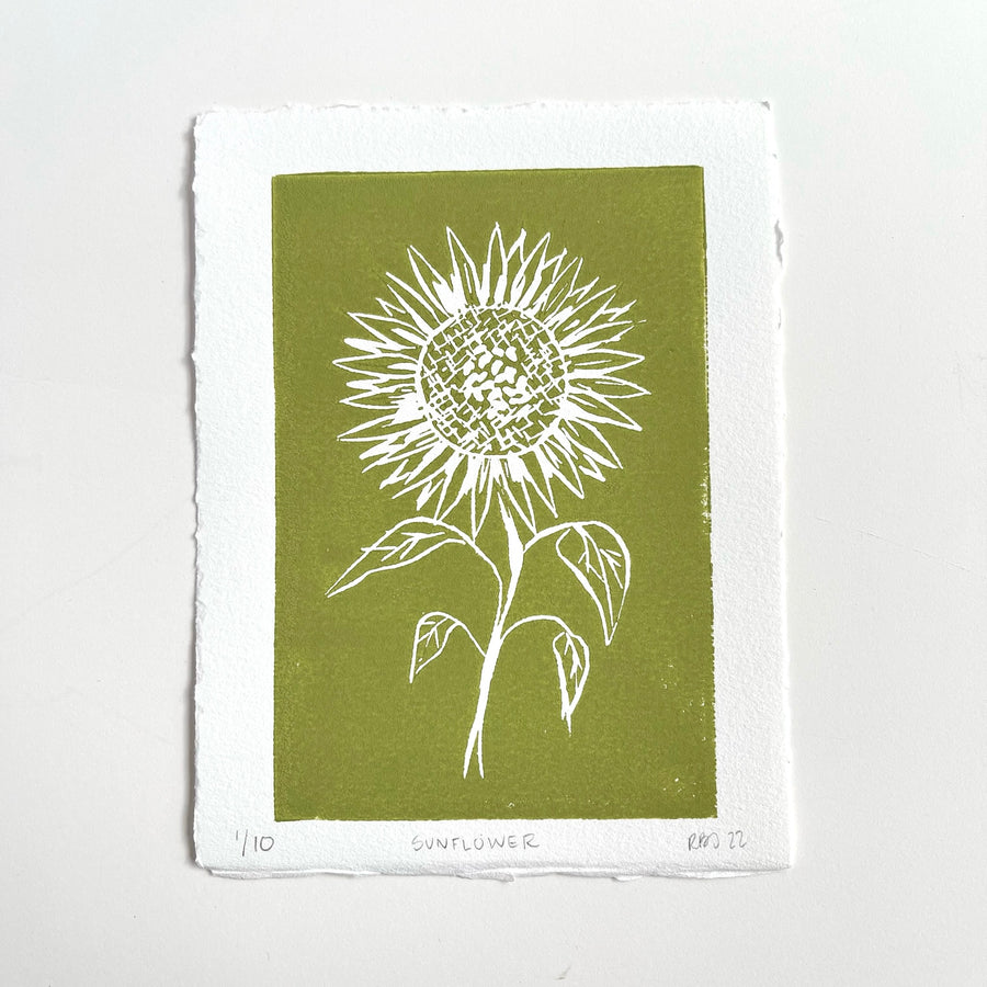 Blockprint Sunflower