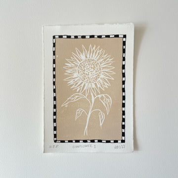 Hand-painted Blockprint Sunflower