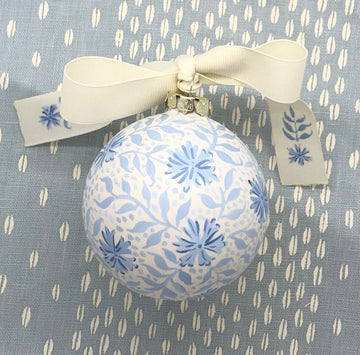 Blue and White Floral Ornament