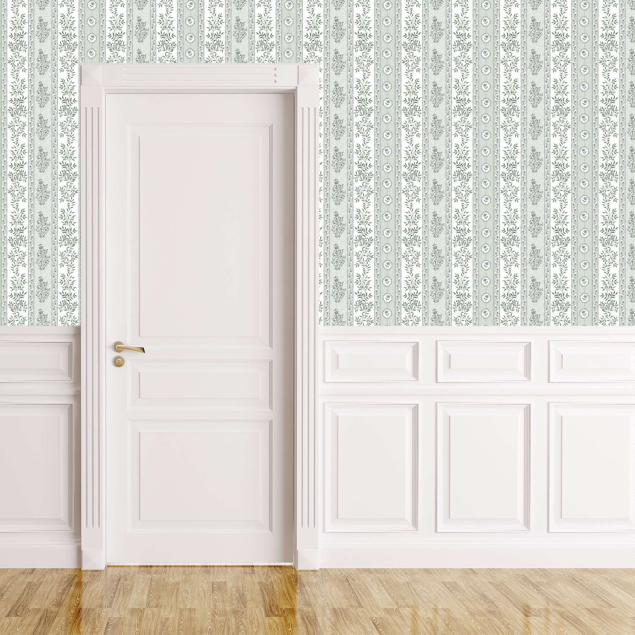 Larkspur Green Wallpaper