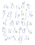 Alphabunnies Blue Print