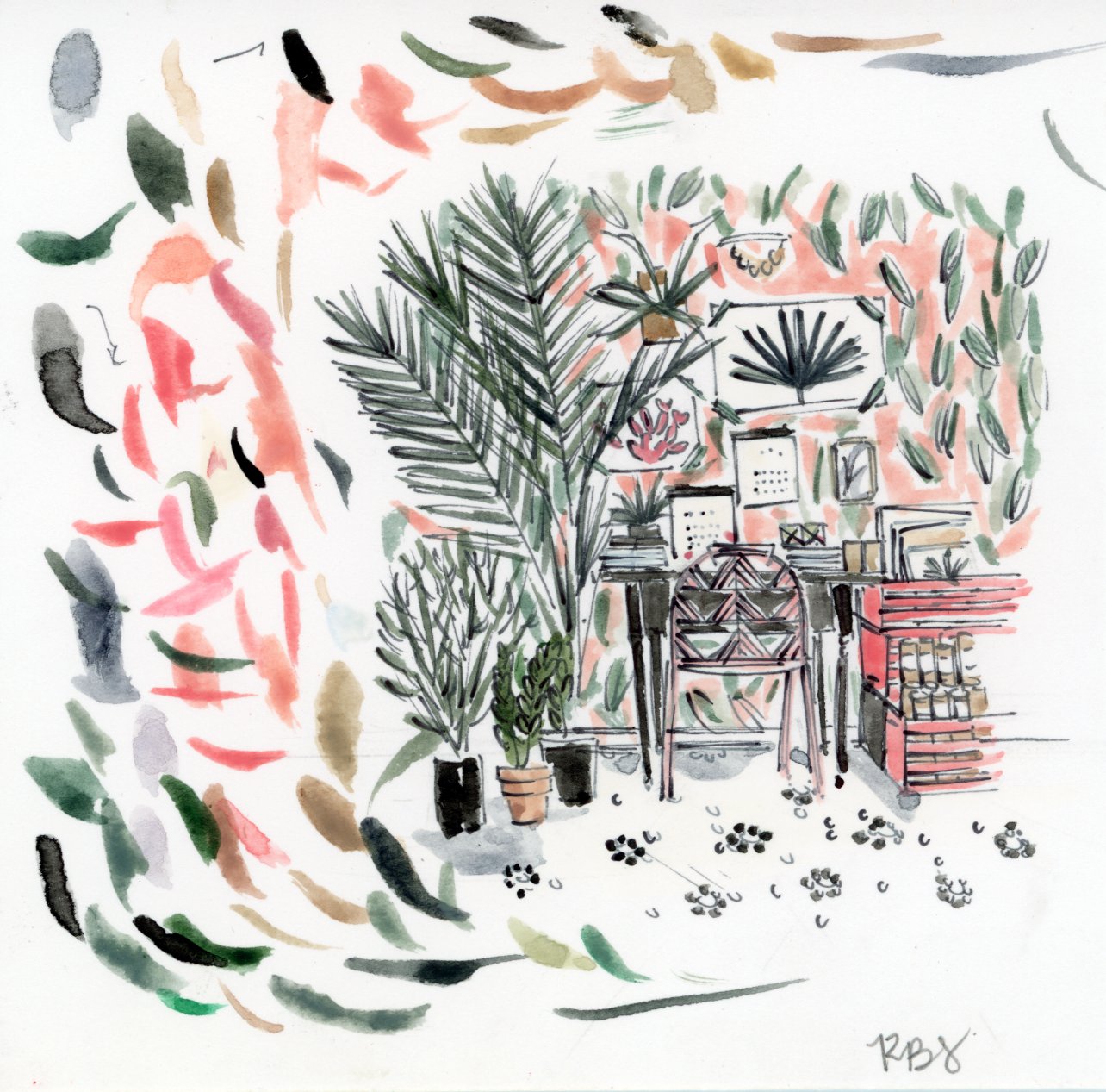 Pink and Greenery
