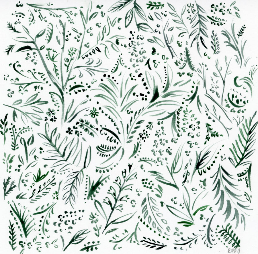 Green and White Pattern