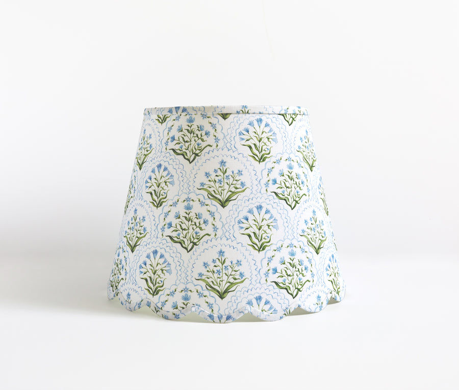 Large Cornflower Scalloped Lampshade